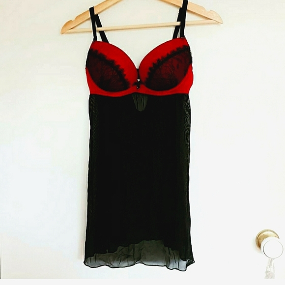 PLAYBOY Other - AMAZING DEADSTOCK VINTAGE PLAYBOY SLIP DRESS / SHEER CAMI 🍒